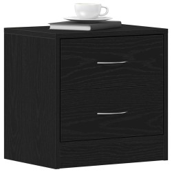 Tables de chevet 2pcs chêne noir 40x30x40cm bois d'ingénierie 