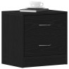 Tables de chevet 2pcs chêne noir 40x30x40cm bois d'ingénierie 
