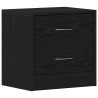 Tables de chevet 2pcs chêne noir 40x30x40cm bois d'ingénierie 