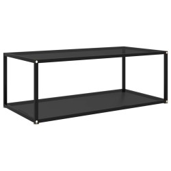 322898Coffee Table Black 100x50x35 cm Tempered Glass 