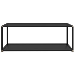 322898Coffee Table Black 100x50x35 cm Tempered Glass 