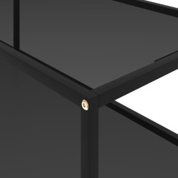 322898Coffee Table Black 100x50x35 cm Tempered Glass 