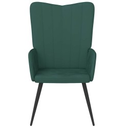 Chaise de relaxation Vert foncé Velours 