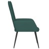 Chaise de relaxation Vert foncé Velours 