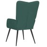 Chaise de relaxation Vert foncé Velours 