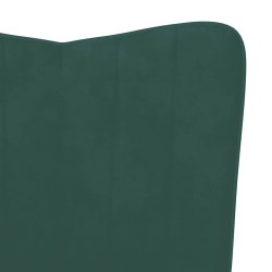Chaise de relaxation Vert foncé Velours 