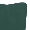Chaise de relaxation Vert foncé Velours 