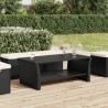 Table basse noir 100x50x40 cm résine tressée 
