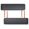 Table de massage pliable et tabouret 10 cm d'épaisseur Noir 