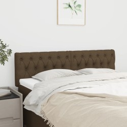 Têtes de lit 2 pcs Marron Foncé 80x7x78/88 cm Tissu 