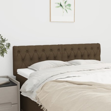 Têtes de lit 2 pcs Marron Foncé 80x7x78/88 cm Tissu 