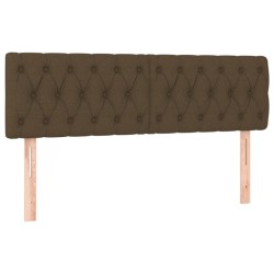 Têtes de lit 2 pcs Marron Foncé 80x7x78/88 cm Tissu 