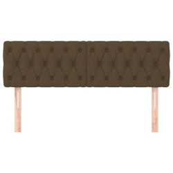 Têtes de lit 2 pcs Marron Foncé 80x7x78/88 cm Tissu 
