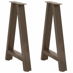 Pieds de table à manger en forme de A, 2 pièces, 50 x (72-73) cm, acier 