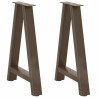 Pieds de table à manger en forme de A, 2 pièces, 50 x (72-73) cm, acier 