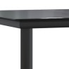 Ensemble à manger de jardin 5 pcs noir textilène et acier 