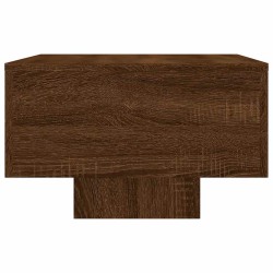 Table basse chêne marron 100x49,5x31 cm bois d'ingénierie 