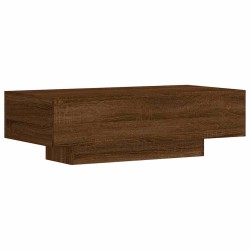 Table basse chêne marron 100x49,5x31 cm bois d'ingénierie 