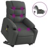 Fauteuil inclinable de massage électrique Gris foncé Tissu 
