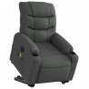 Fauteuil inclinable de massage électrique Gris foncé Tissu 