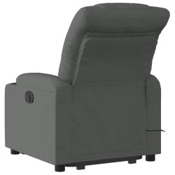 Fauteuil inclinable de massage électrique Gris foncé Tissu 
