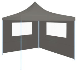 Paroi latérale de belvédère avec fenêtres 4x2 m Anthracite 