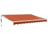 Auvent rétractable automatique orange et marron 3x2,5 m 