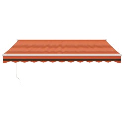 Auvent rétractable automatique orange et marron 3x2,5 m 