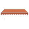 Auvent rétractable automatique orange et marron 3x2,5 m 