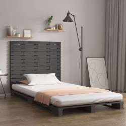 Tête de lit murale Gris 106x3x91,5 cm Bois massif de pin 