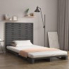 Tête de lit murale Gris 106x3x91,5 cm Bois massif de pin 