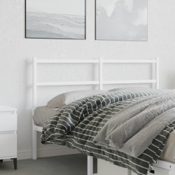 Tête de lit métal blanc 135 cm 