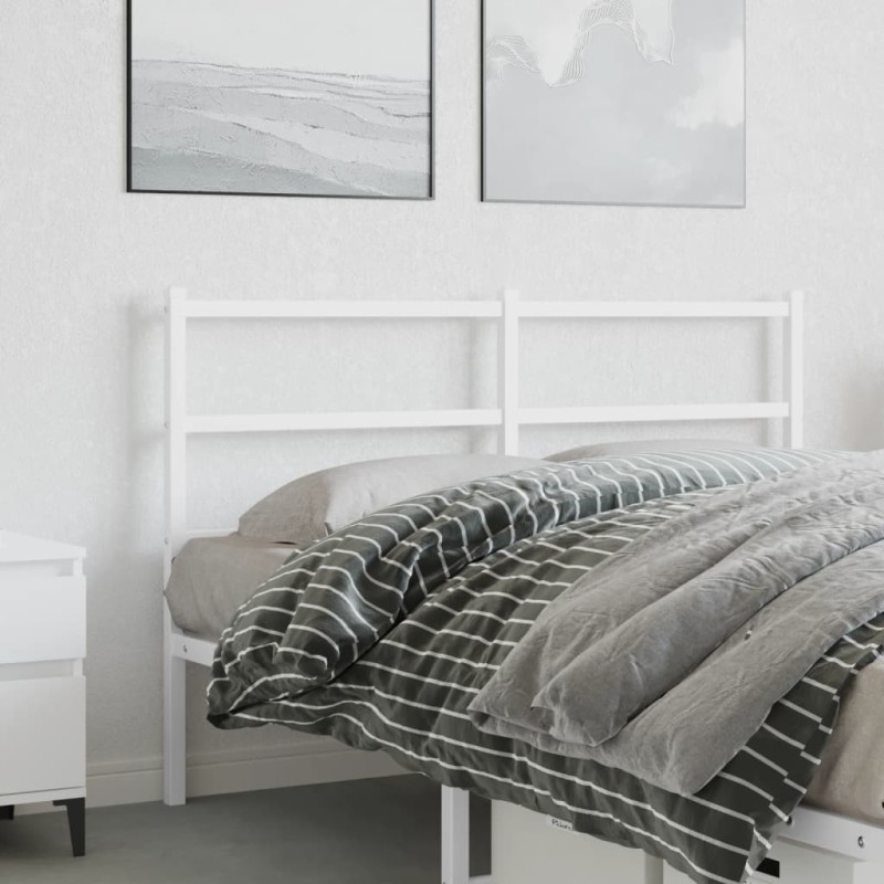 Tête de lit métal blanc 135 cm Tête de lit métal blanc 135 cm