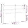 Tête de lit métal blanc 135 cm 