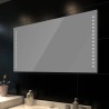 Miroir de salle de bain 100 x 60 cm avec lumières LED 