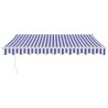 Auvent rétractable automatique bleu et blanc 3x2,5 m 