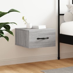 Table de chevet murale sonoma gris 35x35x20 cm 