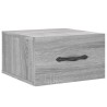 Table de chevet murale sonoma gris 35x35x20 cm 