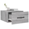Table de chevet murale sonoma gris 35x35x20 cm 