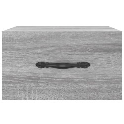 Table de chevet murale sonoma gris 35x35x20 cm 