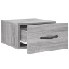 Table de chevet murale sonoma gris 35x35x20 cm 