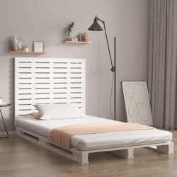 Tête de lit murale Blanc 106x3x91,5 cm Bois massif de pin 
