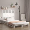 Tête de lit murale Blanc 106x3x91,5 cm Bois massif de pin 