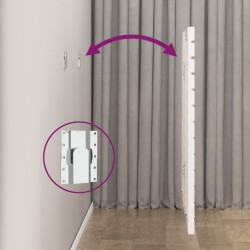 Tête de lit murale Blanc 106x3x91,5 cm Bois massif de pin 