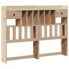 Lit bibliothèque sans matelas 160x200 cm bois massif de pin 