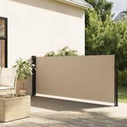 Auvent latéral rétractable beige 100x300 cm 