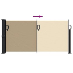 Auvent latéral rétractable beige 100x300 cm 