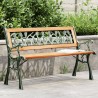 Banc de jardin 116 cm bois de sapin massif et acier 