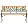 Banc de jardin 116 cm bois de sapin massif et acier 