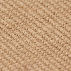 Tapis en jute avec support en latex 70 x 130 cm Naturel 